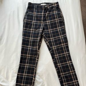 H&M plaid trousers